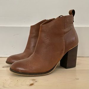 BP leather ankle boots in cognac